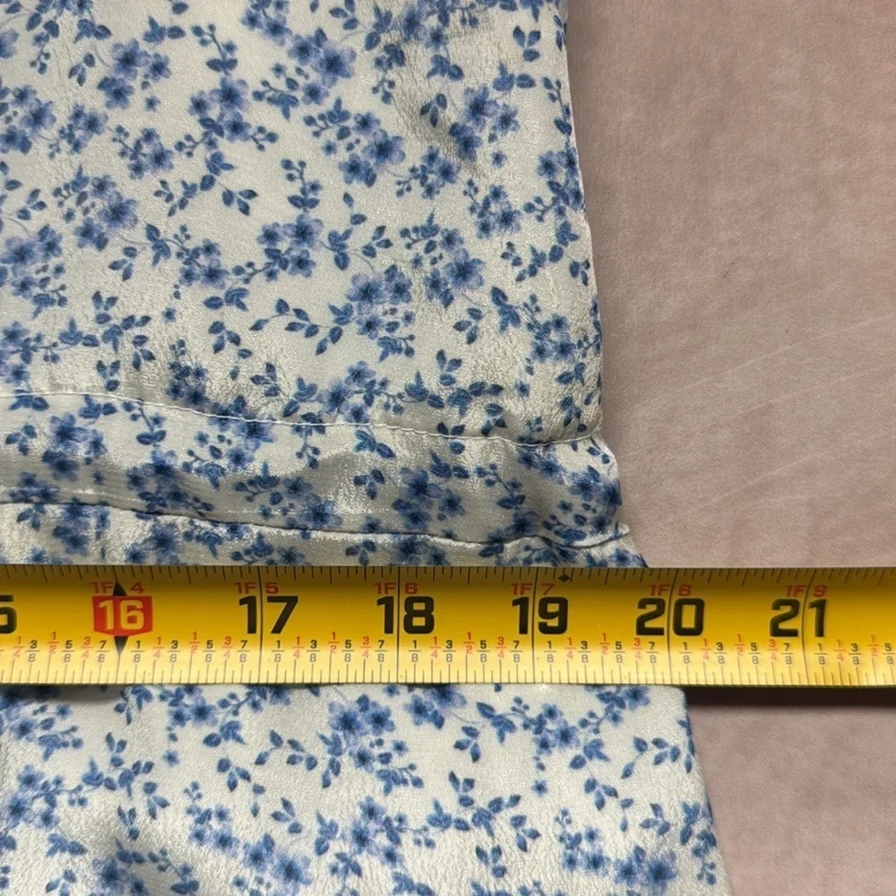 Reistor‎ Midi Dress MED Ditsy Floral Tie Waist Cupro Cottagecore Garden Prairie